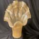Vintage Murano Art Glass Vase Peach Pearl Clam Shell Color 17.5