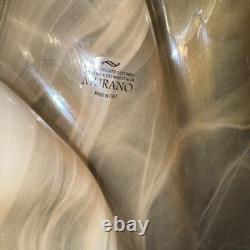 Vintage Murano Art Glass Vase Peach Pearl Clam Shell Color 17.5