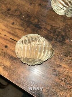 Vintage Murano Art Glass sculpture Sea Shell Paperweight Handblown 3 Peice Set