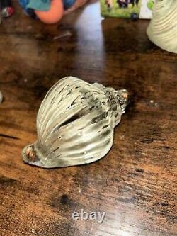 Vintage Murano Art Glass sculpture Sea Shell Paperweight Handblown 3 Peice Set