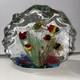 Vintage Murano Blown Glass 6 Fish Aquarium Half Moon Paperweight Art Rare READ