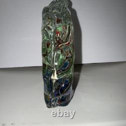 Vintage Murano Blown Glass 6 Fish Aquarium Half Moon Paperweight Art Rare READ