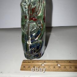 Vintage Murano Blown Glass 6 Fish Aquarium Half Moon Paperweight Art Rare READ