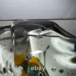 Vintage Murano Blown Glass 6 Fish Aquarium Half Moon Paperweight Art Rare READ