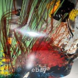 Vintage Murano Blown Glass 6 Fish Aquarium Half Moon Paperweight Art Rare READ
