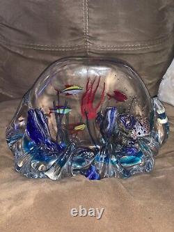 Vintage Murano Blown Glass Fish Aquarium Extremely Rare