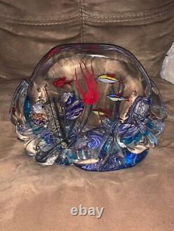 Vintage Murano Blown Glass Fish Aquarium Extremely Rare