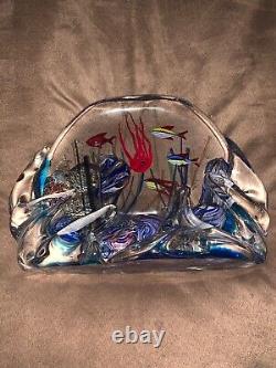 Vintage Murano Blown Glass Fish Aquarium Extremely Rare