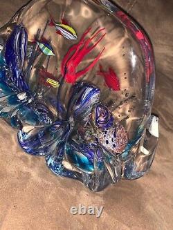 Vintage Murano Blown Glass Fish Aquarium Extremely Rare