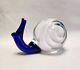 Vintage Murano Blown Glass Snail Cobalt Clear MCM Midcentury Decor GIANT