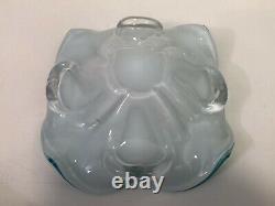 Vintage Murano Blue Italian Glass Bowl withGold & Silver Flecks, 8 Dia x 2 High