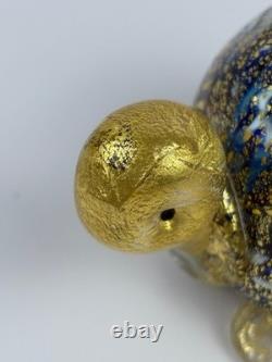 Vintage Murano Bortolitti & Rubelli Millefiori Art Glass Multi-color Turtle