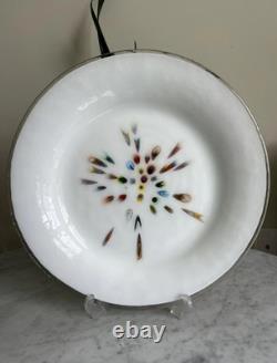 Vintage Murano Carnivalle Millefiore Murano Fused Art Glass 16 Deep Round Platt