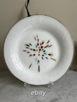 Vintage Murano Carnivalle Millefiore Murano Fused Art Glass 16 Deep Round Platt