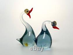 Vintage Murano Cenedese Art Glass birds Figurine 60s