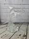 Vintage Murano Clear Glass Dolphin Sculpture 12 Tall Signed On Bottom Art Glass
