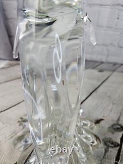 Vintage Murano Clear Glass Dolphin Sculpture 12 Tall Signed On Bottom Art Glass