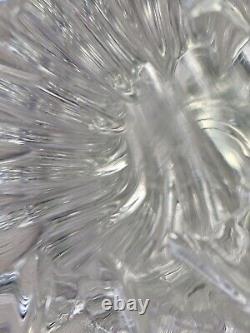Vintage Murano Clear Glass Dolphin Sculpture 12 Tall Signed On Bottom Art Glass
