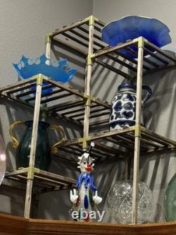 Vintage Murano Clown Art Glass Figurine multicolor rare