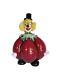 Vintage Murano Clown Pumpkin 6 1/2 Red & Multi-colored hand-blown glass