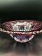 Vintage Murano Cranberry Art Glass Centerpiece Bowl, 11 Diameter, 3 3/4 High