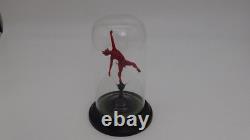 Vintage Murano Dancing Devil Art Glass Miniature Sculpture Masterpiece w Dome