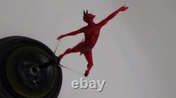 Vintage Murano Dancing Devil Art Glass Miniature Sculpture Masterpiece w Dome