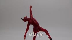 Vintage Murano Dancing Devil Art Glass Miniature Sculpture Masterpiece w Dome