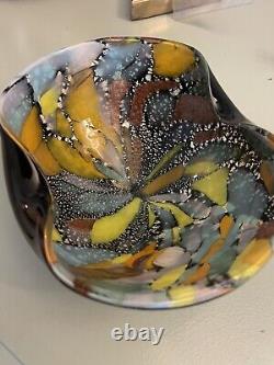 Vintage Murano Dino Martens Art Glass Bowl Tutti Fruiti Millefiori Italy 1950s