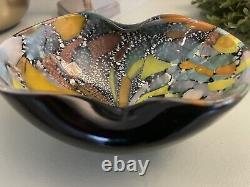 Vintage Murano Dino Martens Art Glass Bowl Tutti Fruiti Millefiori Italy 1950s