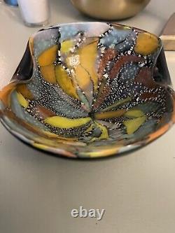 Vintage Murano Dino Martens Art Glass Bowl Tutti Fruiti Millefiori Italy 1950s