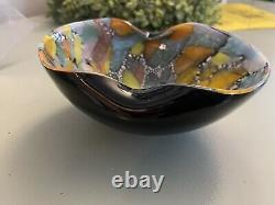 Vintage Murano Dino Martens Art Glass Bowl Tutti Fruiti Millefiori Italy 1950s