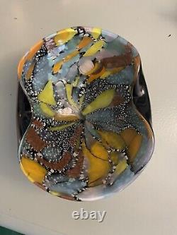 Vintage Murano Dino Martens Art Glass Bowl Tutti Fruiti Millefiori Italy 1950s