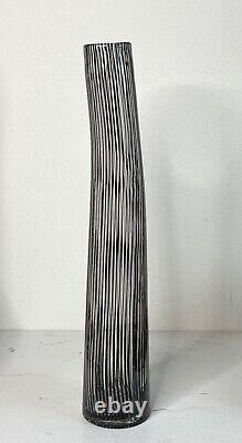 Vintage Murano Dino Martens Italian Glass Vase 20 Tall Hand Blown MCM