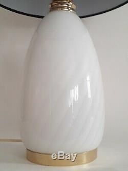 Vintage Murano Egg Glass Table Lamp 1960s