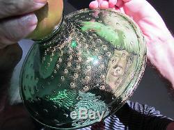 Vintage Murano Emerald Art Glass Vase by V. Nason & C. Italy c. 1970 Signed $2,000