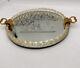 Vintage Murano Ercole Barovier Etched Mirror Glass Vanity Tray Glass Rope Edge
