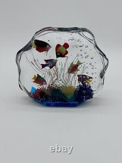 Vintage Murano Ferro And Lazzarini Art Glass Aquarium