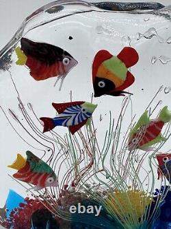 Vintage Murano Ferro And Lazzarini Art Glass Aquarium