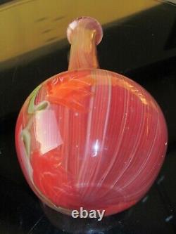 Vintage Murano Filigrana Glass Vase. 13 Tall