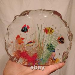Vintage Murano Fish Aquarium Glass Art Paperweight Excellent Condition