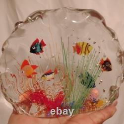 Vintage Murano Fish Aquarium Glass Art Paperweight Excellent Condition