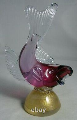 Vintage Murano Flavio Poli Seguso Art Glass Fish Sculpture Figurine PERFECT