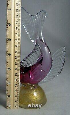 Vintage Murano Flavio Poli Seguso Art Glass Fish Sculpture Figurine PERFECT