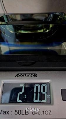 Vintage Murano Flavio Poli for Seguso Art Glass Ashtray Dish 5×3 Green and Blue