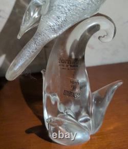 Vintage Murano Formia Glass Cockatoo Bird Sculpture White Gold 12 x 9.5 Vintage Murano Formia Glass Cockatoo Bird Sculpture White Gold 12 x 9.5
