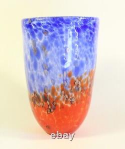 Vintage Murano Franco Moretti Signed Art Glass Vase Made In Italy