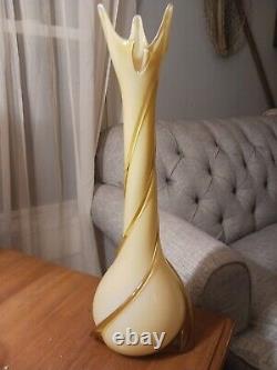 Vintage Murano Fratelli Betti HAZE YELLOW Blown Glass Vase