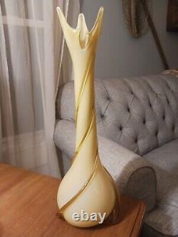 Vintage Murano Fratelli Betti HAZE YELLOW Blown Glass Vase