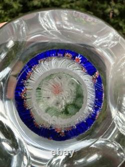 Vintage Murano Fratelli Toso Art Glass Paperweight Millefiori Mushroom Torsade